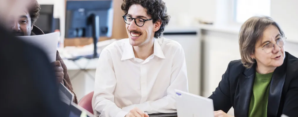Close up of a man at a meeting